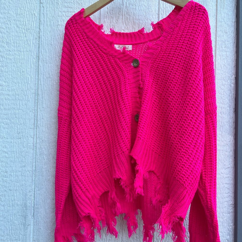 NWT Distressed Cardigan
